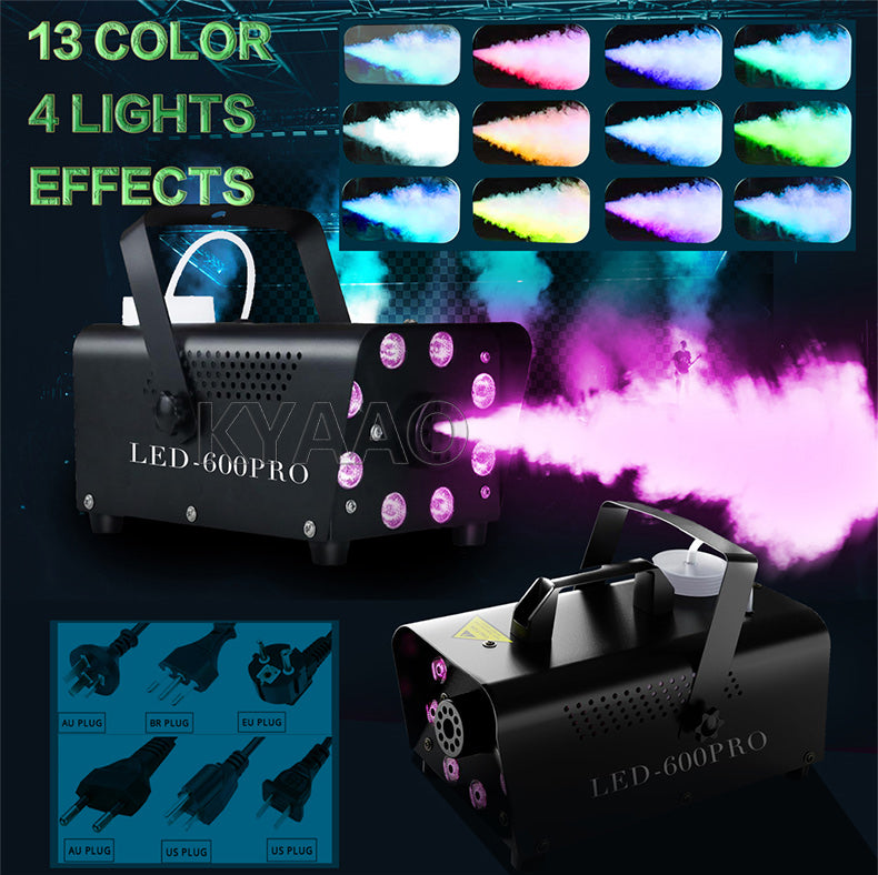 Newest Mini Disco Fog Machine with Timer Wireless Smoke Generator for Halloween Holiday 500W Dj Disco Stage Indoor Smoke Machine