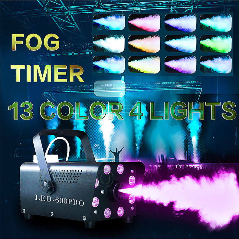 Newest Mini Disco Fog Machine with Timer Wireless Smoke Generator for Halloween Holiday 500W Dj Disco Stage Indoor Smoke Machine