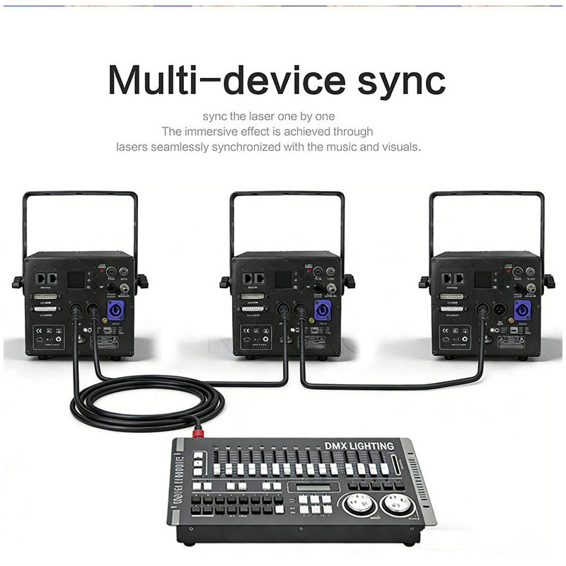 RGB 10W 12W Stage Laser Light DMX512 ILDA Analog TTL DJ Club Disco Party Show Laser Projector