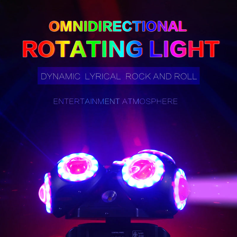 2025 New Arrival 3-heads Rotation Disco Lights Dmx Good Effects Dj Stage Professional Lighting Sound Control Dynamic Dance Device Strong Beam Lights for Event Party