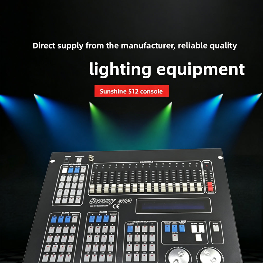 Sunny512 DMX512 Stage Lighting Controller | 512 Channels & Music Sync | Programmable Light Board