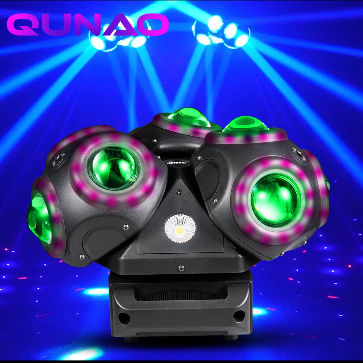 2025 New Arrival 3-heads Rotation Disco Lights Dmx Good Effects Dj Stage Professional Lighting Sound Control Dynamic Dance Device Strong Beam Lights for Event Party