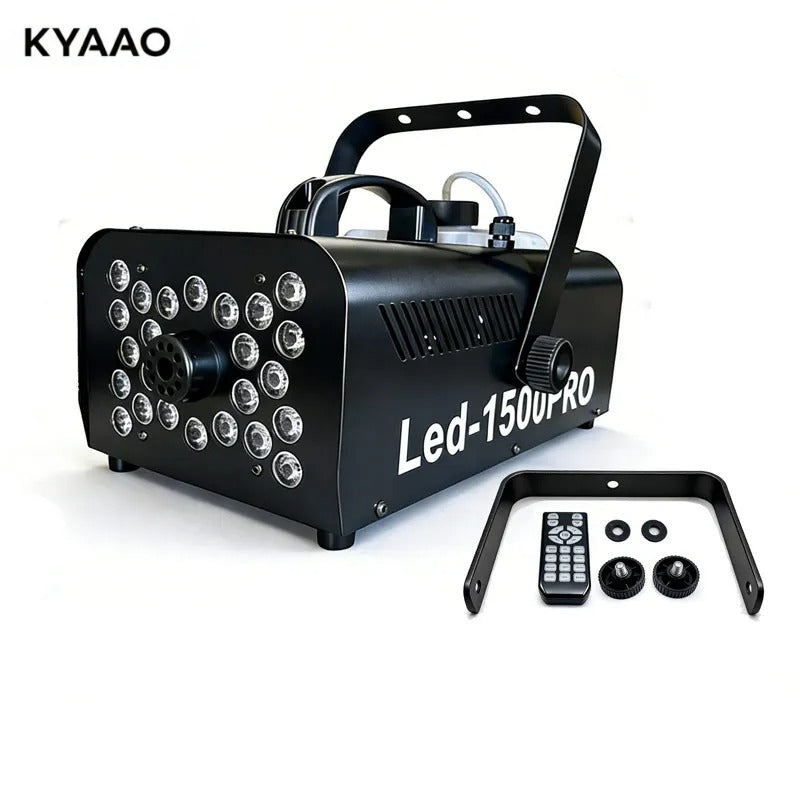1500W Disco Smoke Machine with Timer & Remote – RGB LED Fog Machine for Wedding, Party, Christmas, DJ Stage Effect