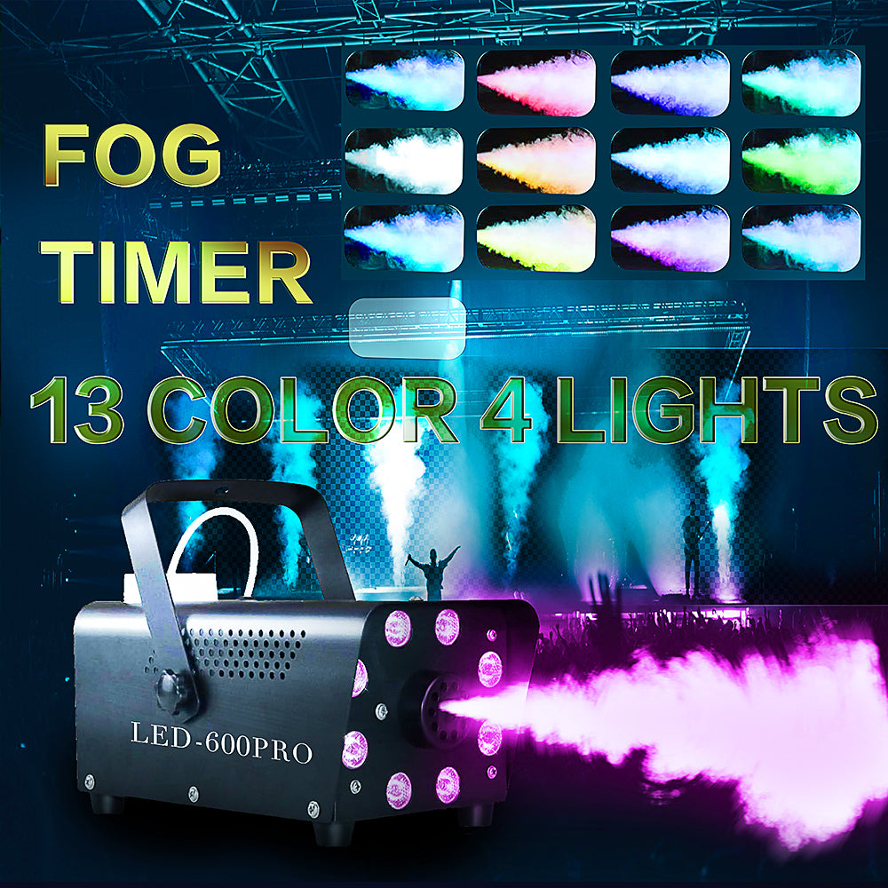 500W DJ Smoke Machine with Wireless Timer Remote Mini Portable Fogger for Halloween Parties Stage Disco & Holiday Events