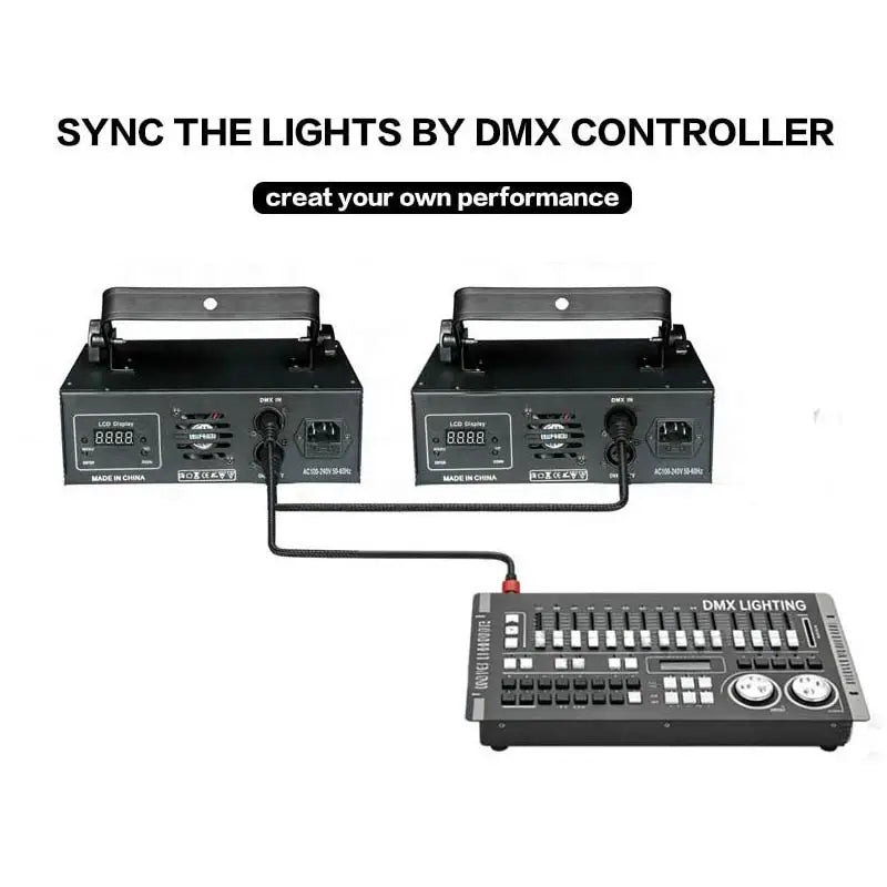 Professional 3W 5W RGB Laser Projector DMX512 Animation Stage Light for DJ Club Bar Party Show