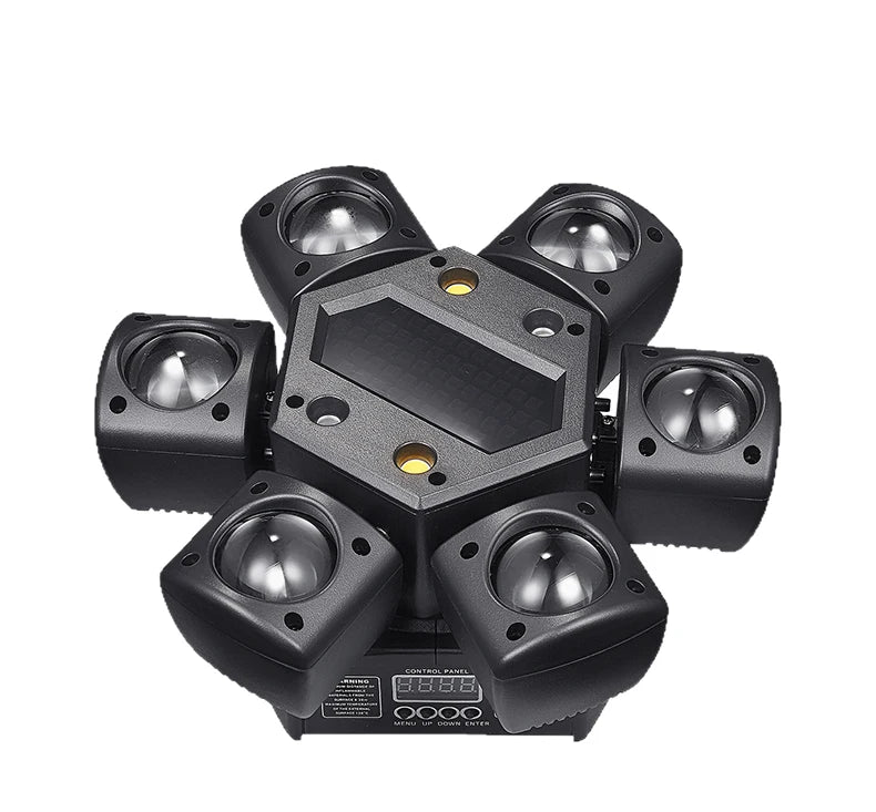 Mini Moving Head Laser Stage Light with Remote Control RGB Beam Pattern Strobe DMX512 DJ Lighting for Party Club Bar
