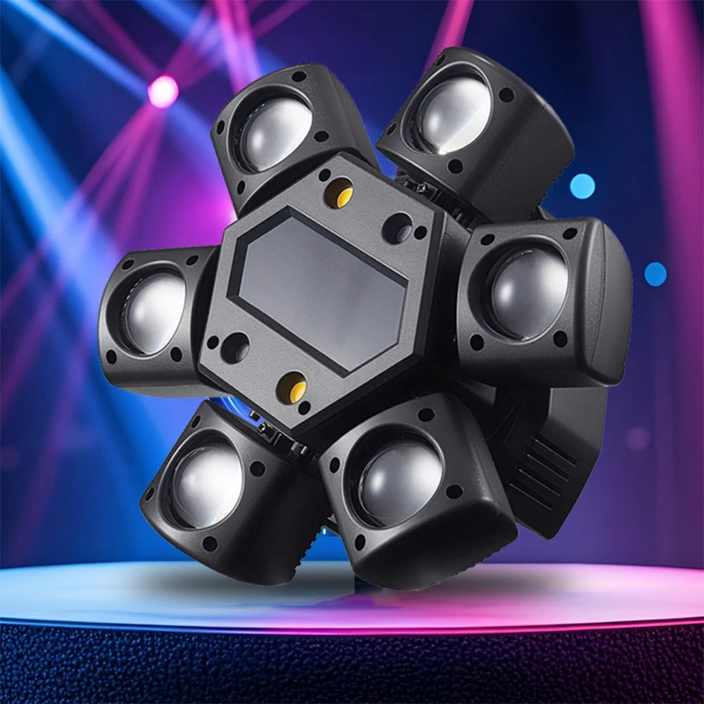 Mini Moving Head Laser Stage Light with Remote Control RGB Beam Pattern Strobe DMX512 DJ Lighting for Party Club Bar