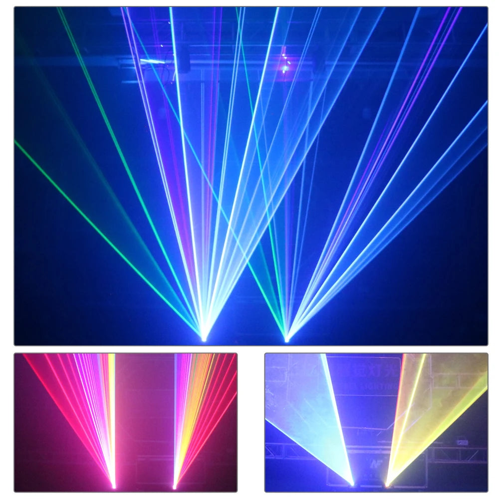 F3200A 3W RGB Animation Laser Light with Bluetooth APP, DMX512 & Remote | Professional Stage Laser Projector for DJ Club Concert