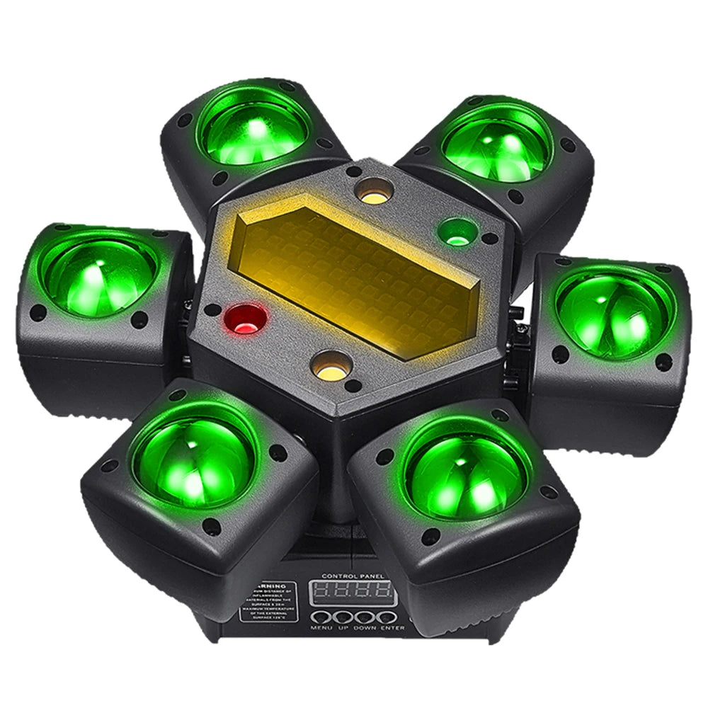 Mini Moving Head Laser Stage Light with Remote Control RGB Beam Pattern Strobe DMX512 DJ Lighting for Party Club Bar