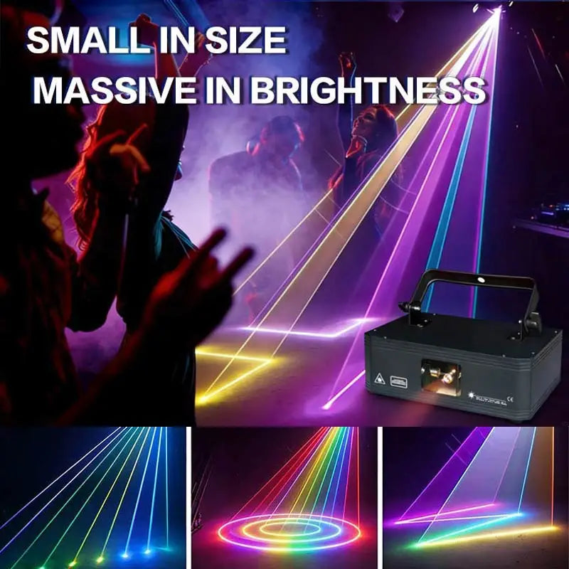 Professional 3W 5W RGB Laser Projector DMX512 Animation Stage Light for DJ Club Bar Party Show