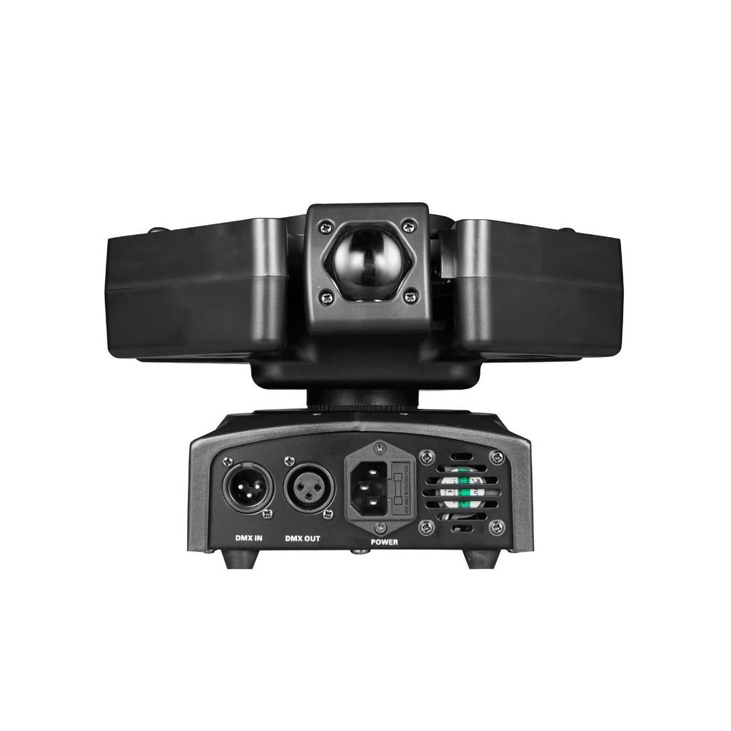 4-Arm Moving Head DJ Light with Red Green Laser & Strobe – DMX/Sound Control for Disco Party Bar