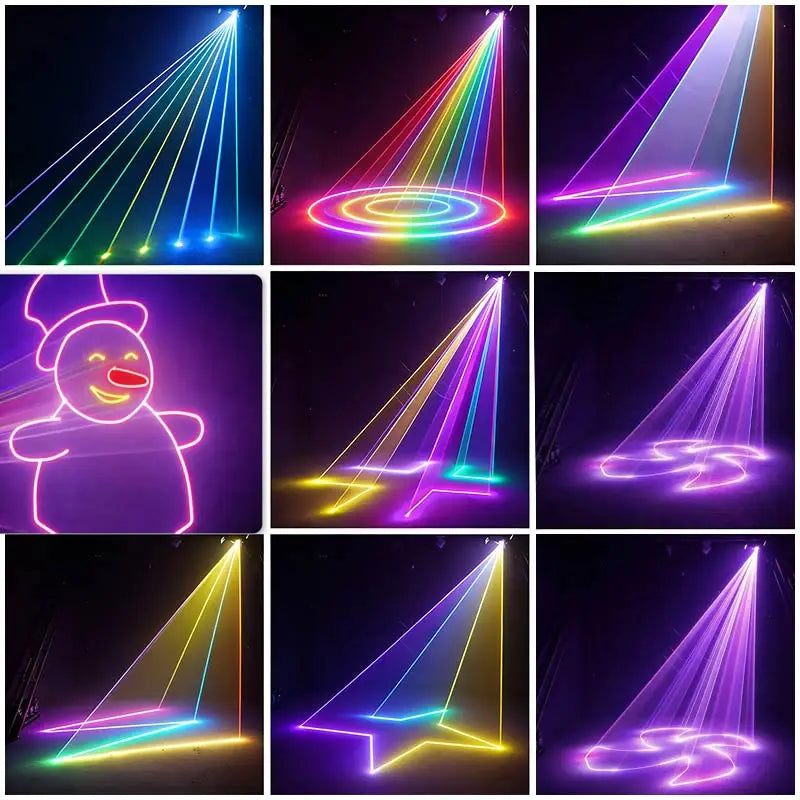 Professional 3W 5W RGB Laser Projector DMX512 Animation Stage Light for DJ Club Bar Party Show