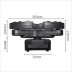 4-Arm 120W Multi-Effect Moving Head – 3-in-1 Laser + Strobe + Soft Strip RGBW – DMX/Sound Control – 25CH for Stage DJ Club