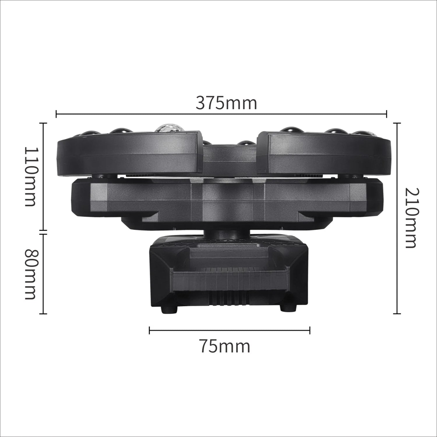 4-Arm 120W Multi-Effect Moving Head – 3-in-1 Laser + Strobe + Soft Strip RGBW – DMX/Sound Control – 25CH for Stage DJ Club