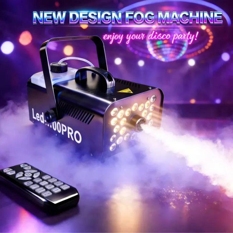1500W Disco Smoke Machine with Timer & Remote – RGB LED Fog Machine for Wedding, Party, Christmas, DJ Stage Effect