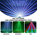15W Professional Stage Laser Show with ILDA DMX Equipment for Events Clubs Bars Weddings Dance Activities Mall Lighting