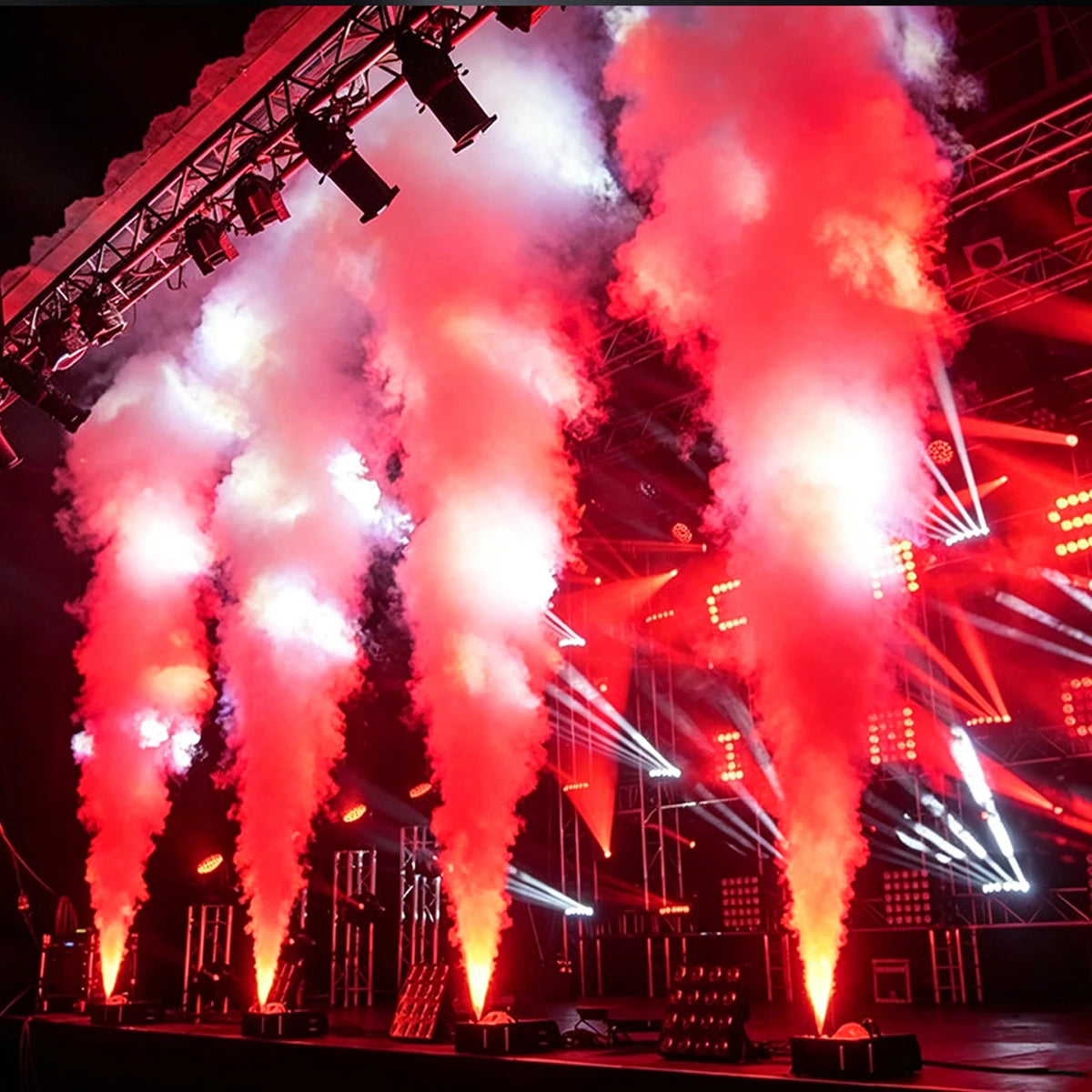 2000W Pro Stage Smoke Jet Machine with RGB LED Fog Effect DJ Disco Party Fogger DMX512 Remote for Halloween and Wedding Events
