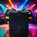 Bimurine Gecko Shadow of War Dual Head Moving Head 100W DMX512 Stage Light with Laser & RGB Panels DJ Party Light