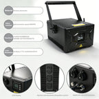 15W Professional Stage Laser Show with ILDA DMX Equipment for Events Clubs Bars Weddings Dance Activities Mall Lighting