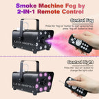 500W DJ Smoke Machine with Wireless Timer Remote Mini Portable Fogger for Halloween Parties Stage Disco & Holiday Events