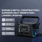 3W Full Color Animation Laser Light Bluetooth APP & DMX Control RGB Disco Stage Effects for Wedding Christmas Party