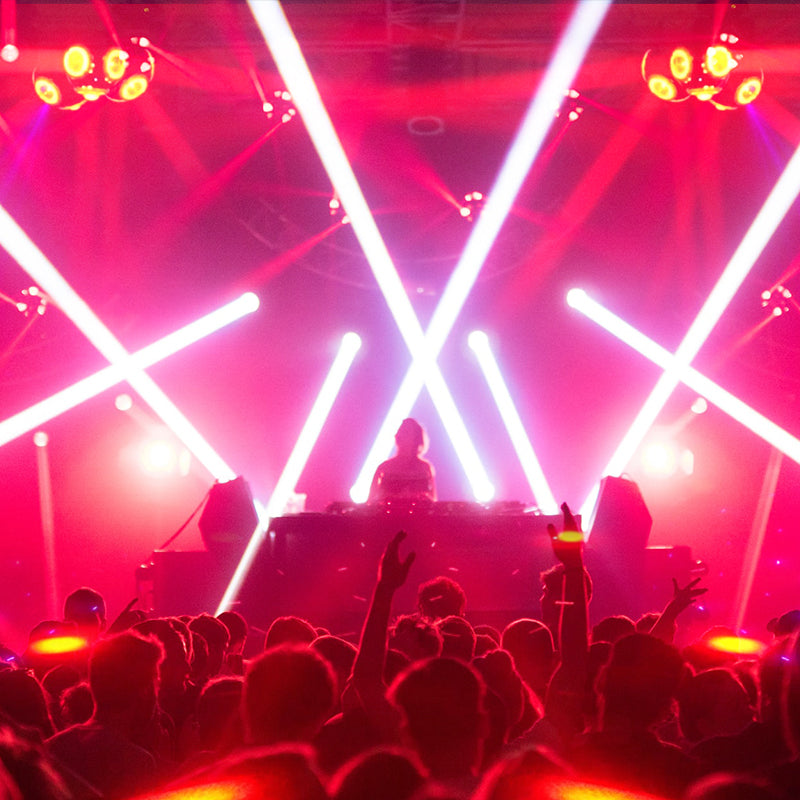 2025 New Arrival 3-heads Rotation Disco Lights Dmx Good Effects Dj Stage Professional Lighting Sound Control Dynamic Dance Device Strong Beam Lights for Event Party