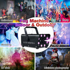 500W DJ Smoke Machine with Wireless Timer Remote Mini Portable Fogger for Halloween Parties Stage Disco & Holiday Events